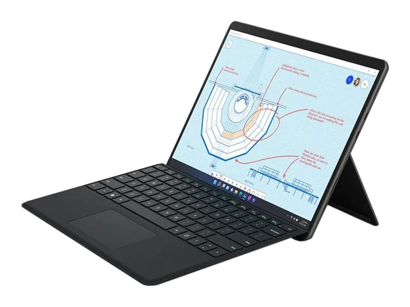 SSD, 13", GB, Microsoft 8 GB 8 11, Surface Graphite Windows 512 Pro Tablet,