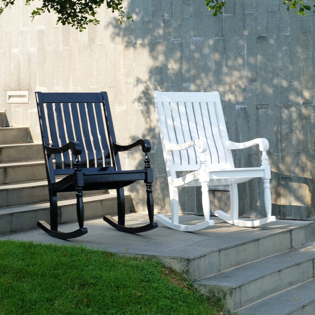 white cambridge mahogany porch lyon casual rocker