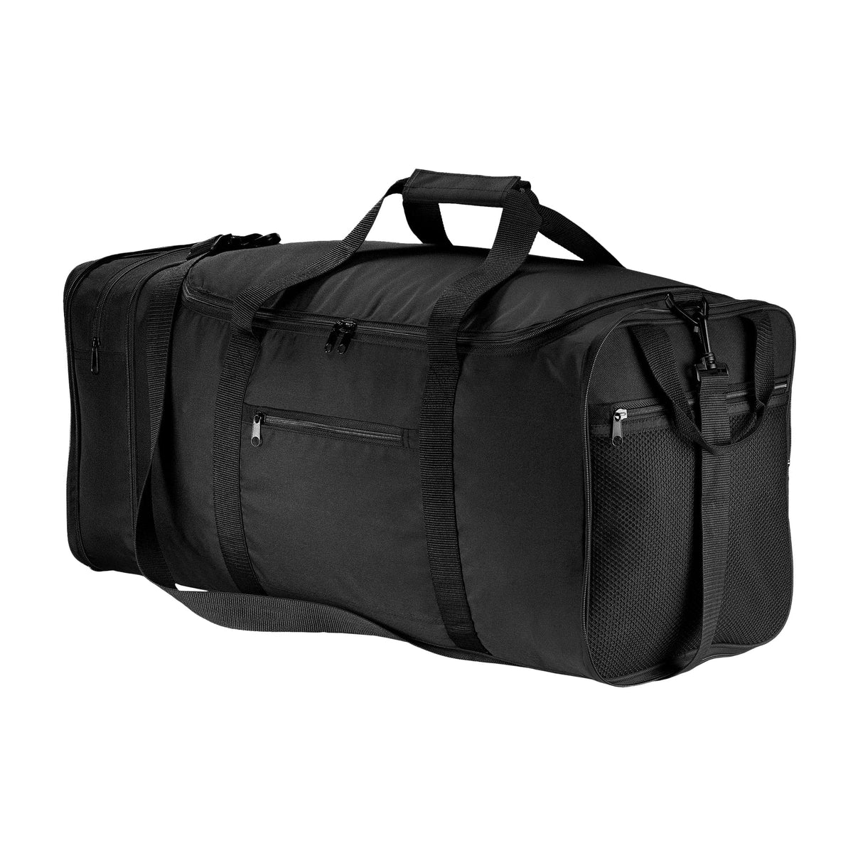 Travel Rooster Duffel Black Packable Polyester Unisex Yellow