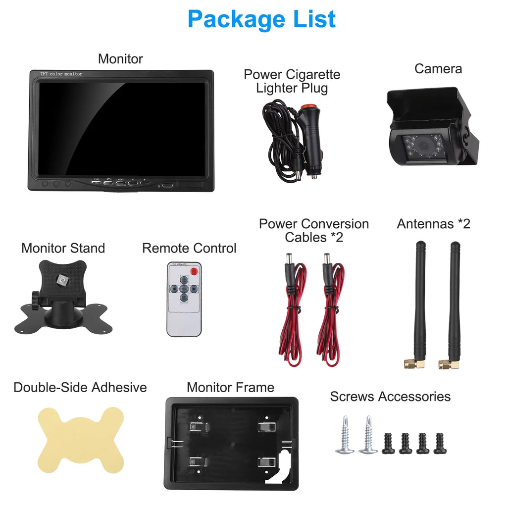 Camera, Van 7In Wireless Reverse Screen Parking Vision Car Signal Trunk iMountek Night 2.4G SUV Car Backup Car with for Stable System