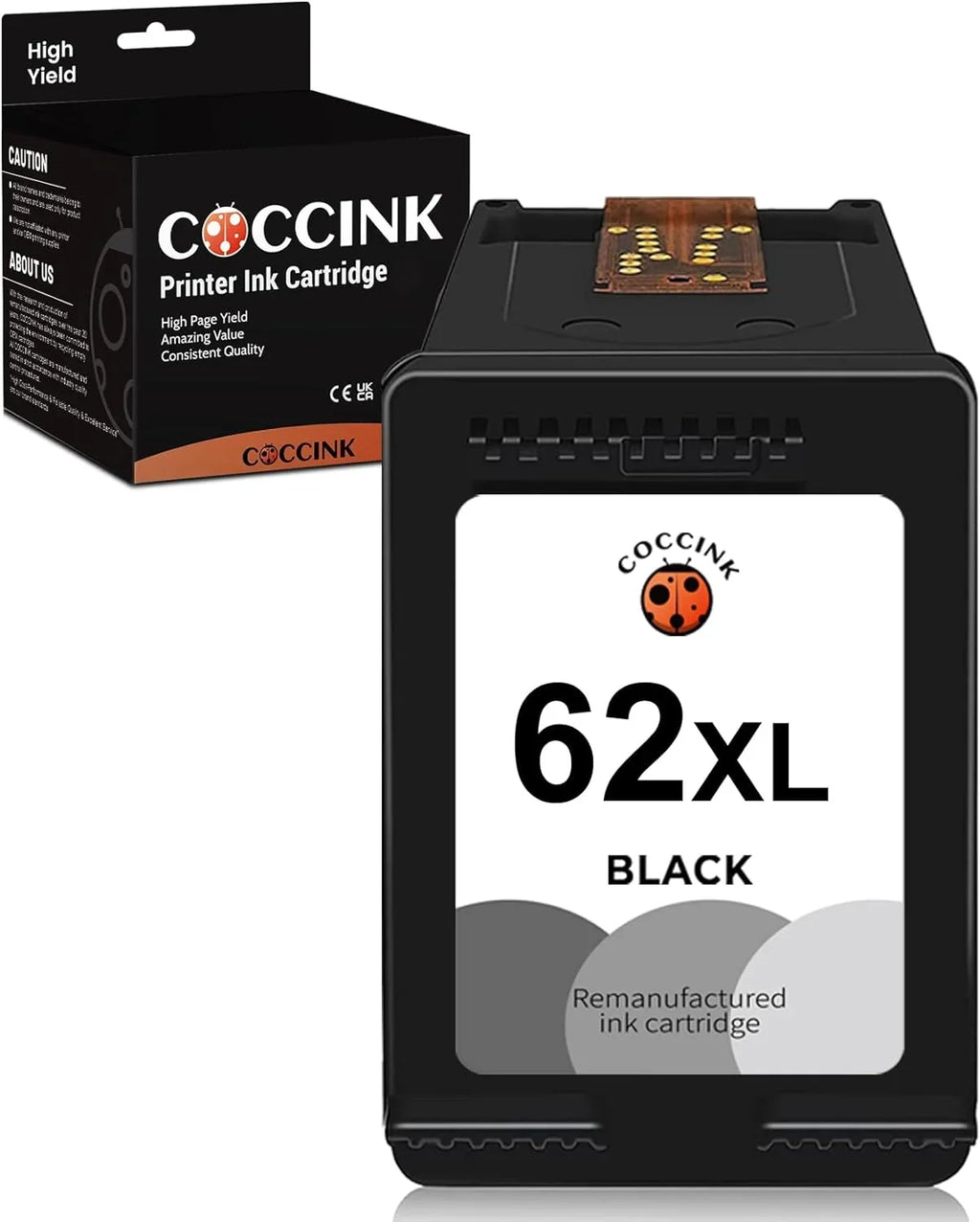 HP Ink 5642 Envy 62XL COCCINK 200 7640 5640 62 for XL 5643 250 5746 Replacement 5660 Cartridge 7645 for 5740 OfficeJet