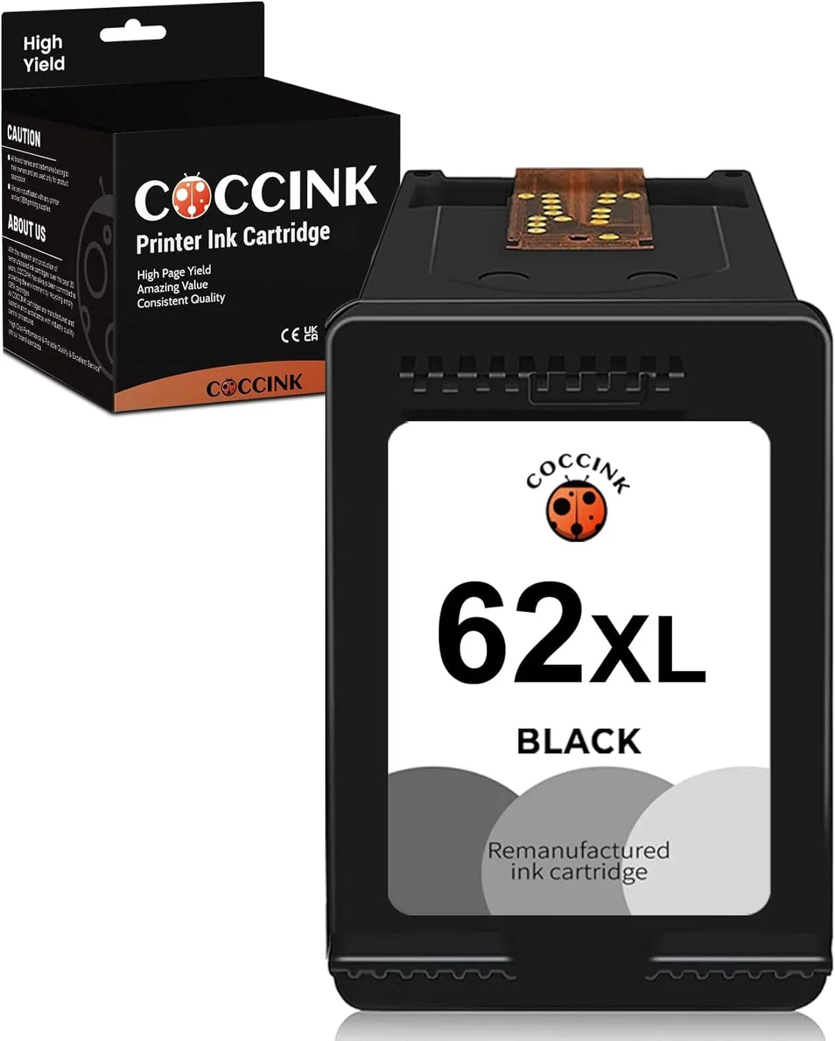 HP Ink 5642 Envy 62XL COCCINK 200 7640 5640 62 for XL 5643 250 5746 Replacement 5660 Cartridge 7645 for 5740 OfficeJet