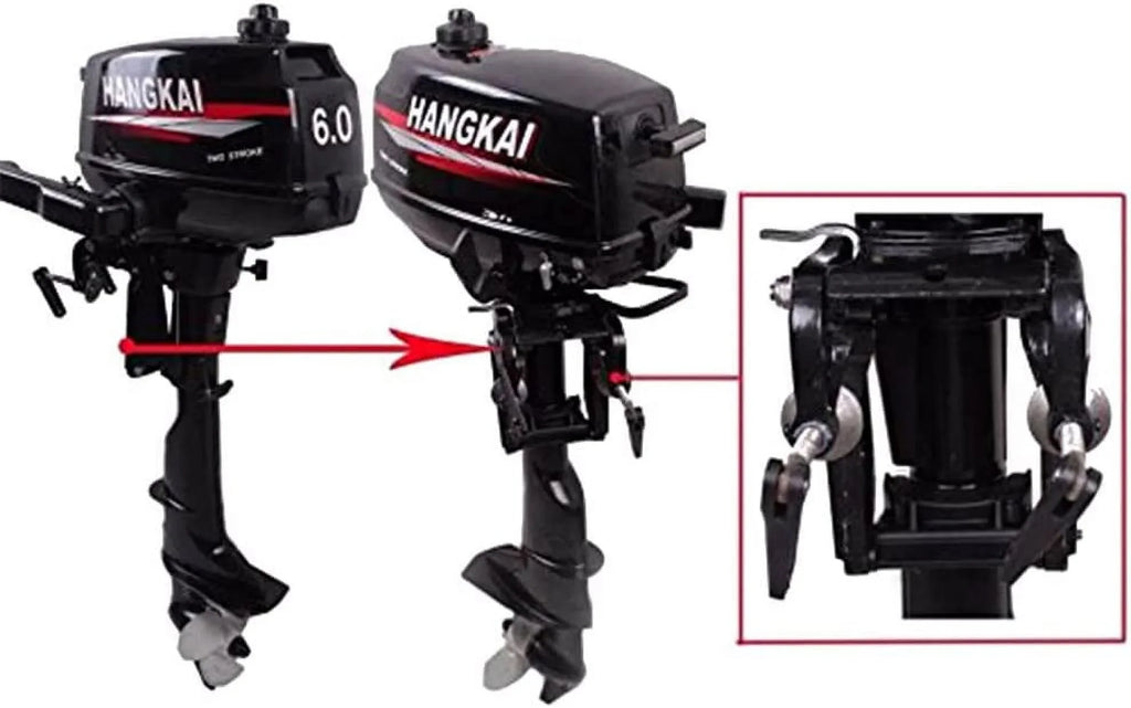Outboard MONIPA System HP Inflatable Boat Tiller Motor Water Fishing Shaft 6 CDI Marine 2-Stroke Cooling Engine