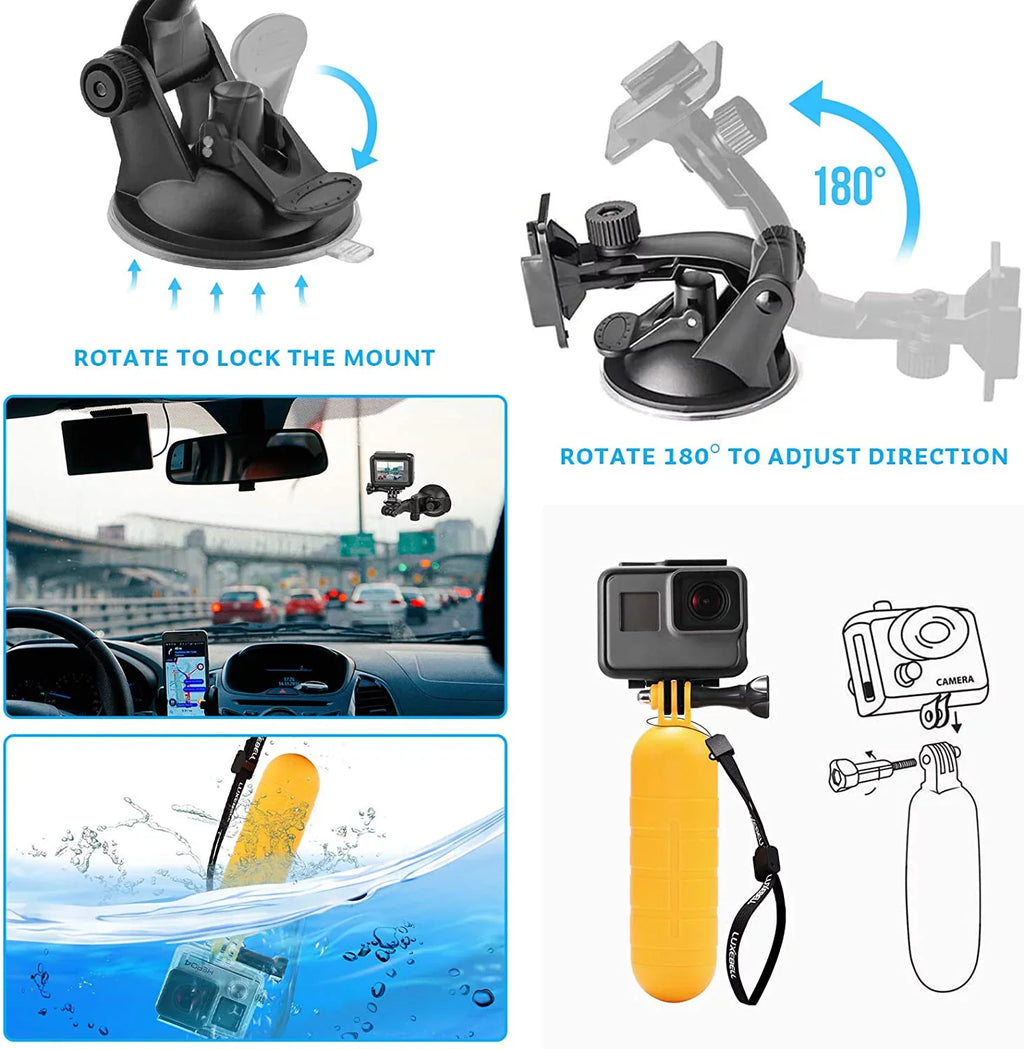 5/Session 6 4/3+/3/2/1 9 Kit GoPro Action EK7000 8 Hero EK5000 for 7 AKASO 5/Hero WiFi Camera 4K Accessories