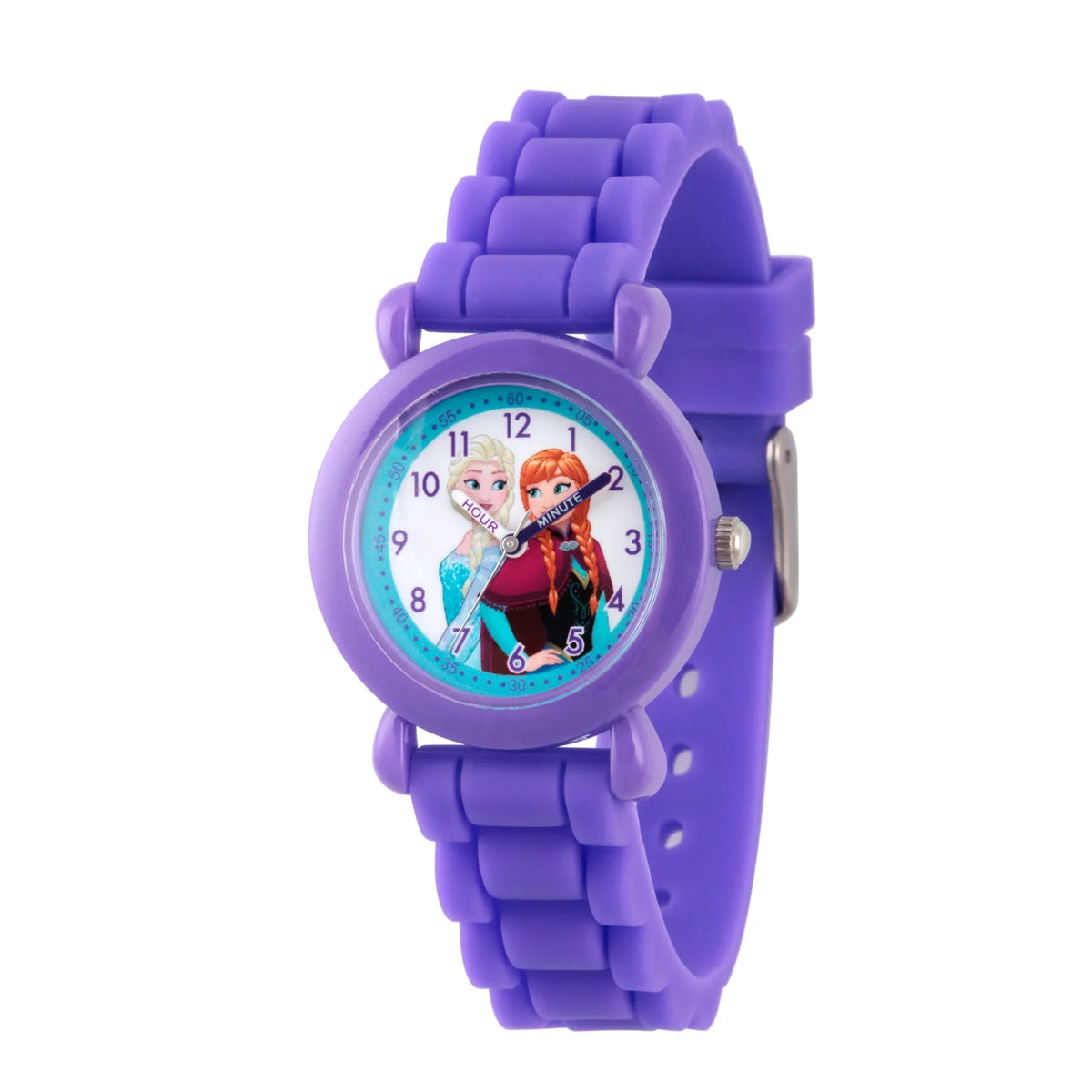 and Watch, Time Anna Teacher Girls' Plastic Elsa Purple Purple Frozen Strap Silicon