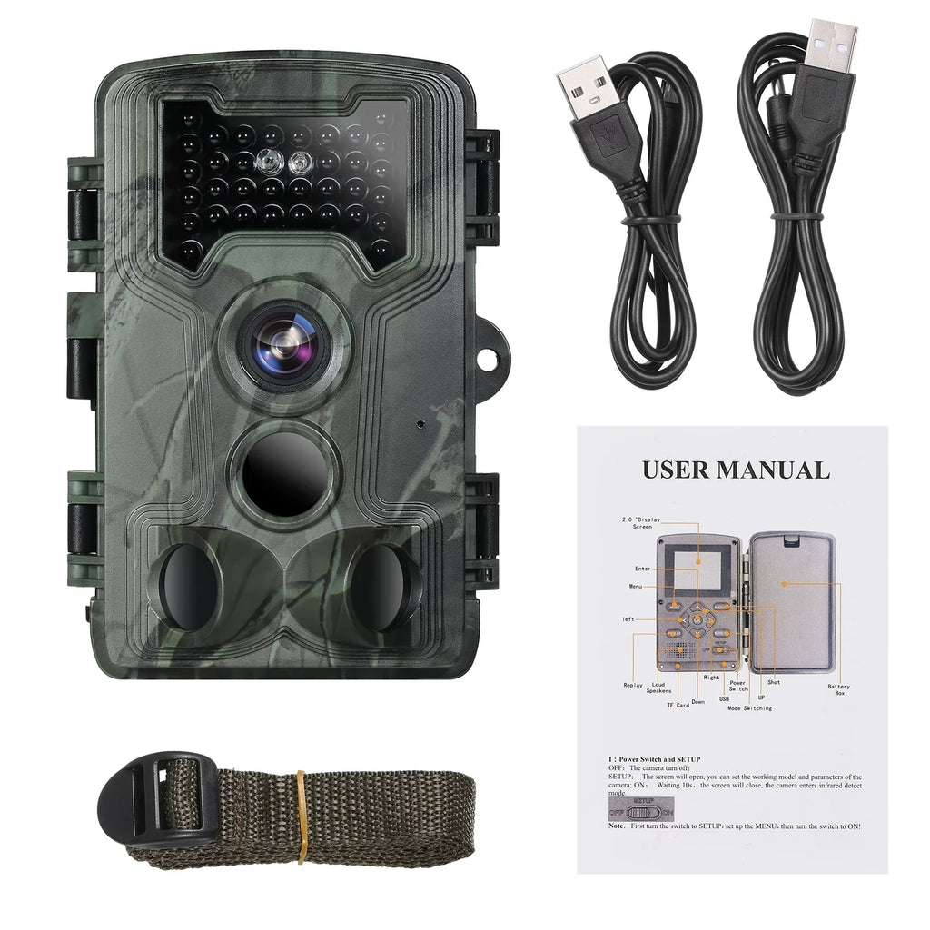 Camera, Game Researching Camera Waterproof Night Vision 36MP and Trail for Wildlife