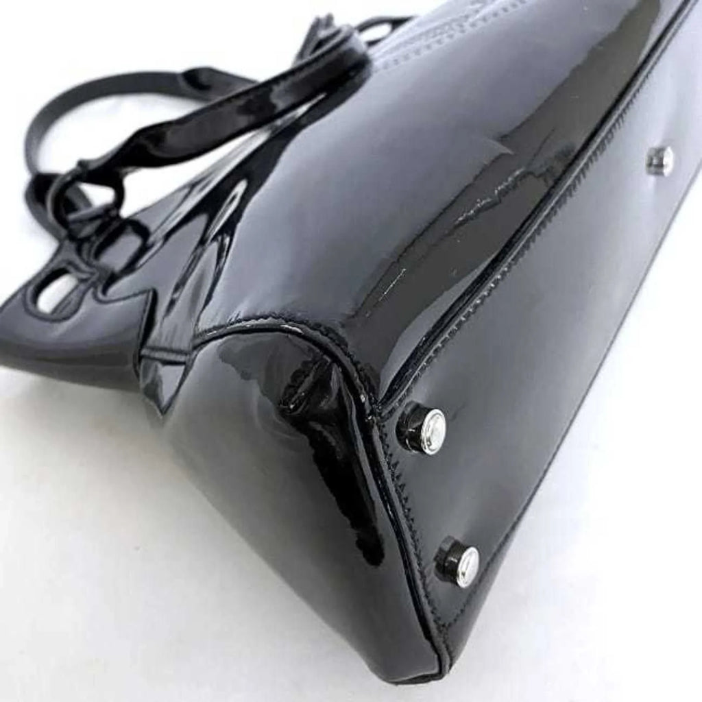 (Good) enamel tote mast L1000833 bag Marcello leather Cartier black Pre-Owned handbag patent SM ladies