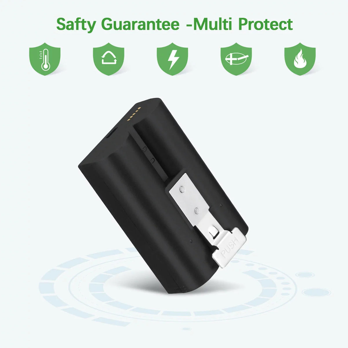 6040mAh Replacement Spotlight Stick Doorbell Battery Rechargeable with Camera, 5-Pack Doorbell 2/3/3 Backup Compatible Cam, for Ring 3.65V Batteries Plus/4, Doorbell Video Up Ring EBL Cam,