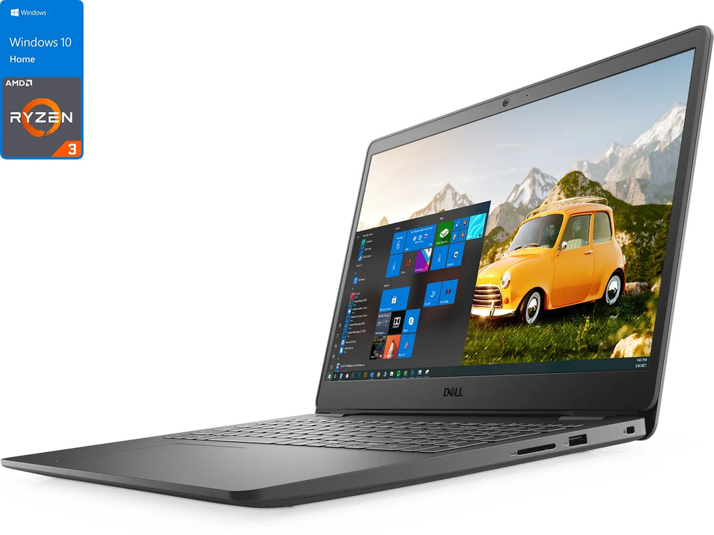 Home Card 15.6" NVMe Vega AMD Bluetooth, 3 3, Reader, Display, Inspiron 3250U Notebook, 3.5GHz, Upto Ryzen SSD, Wi-Fi, Windows 8GB 10 HDMI, 512GB 3505 RAM, Dell FHD