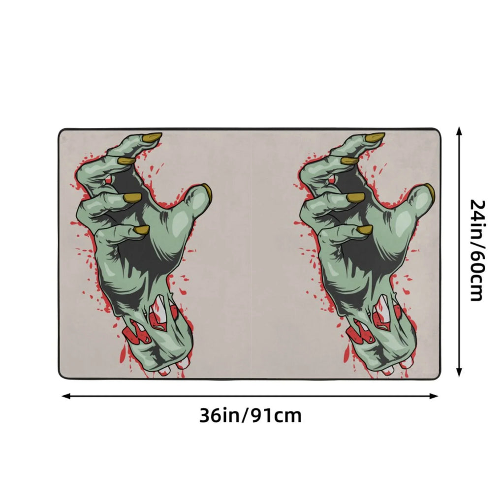 Area Floor Kitchen Room Rugs Horror Mat Entrance, Doormat Indoor,72"x48" Non-slip Zombie for Rug Living Hand Facecloth Sink Outdoor Area XMXY Blood