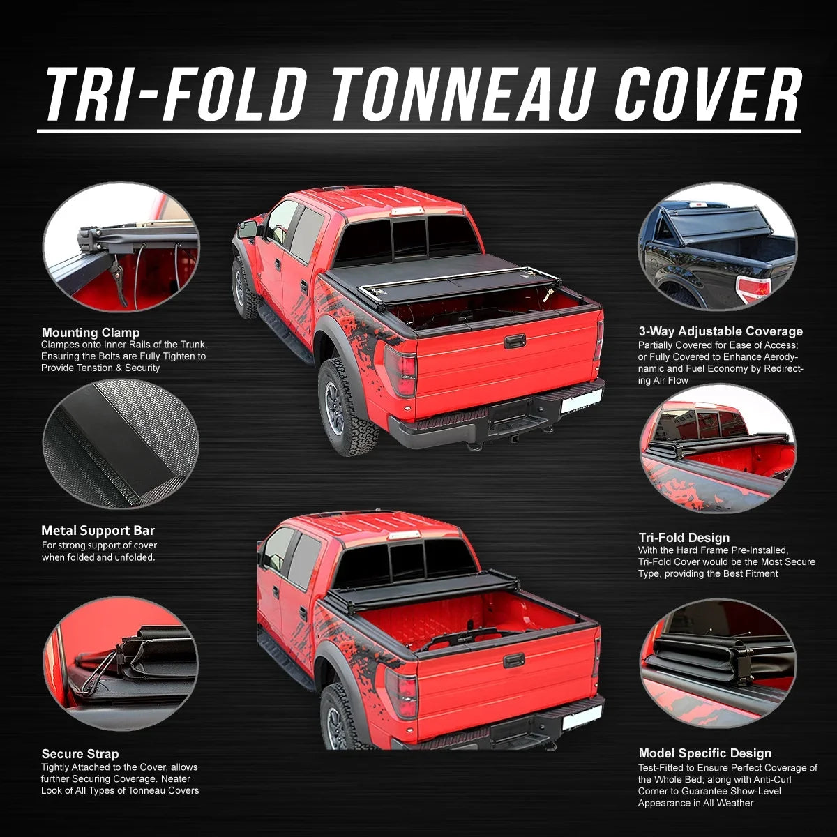 5' Cover 2005 Motoring Frontier Tonneau 12 Nissan 09 Bed Tri-Fold 08 to 10 18 TTC-TRISOFT-049 06 16 Soft 17 07 15 DNA 11 2019 13 Fleetside 14 Trunk for Adjustable