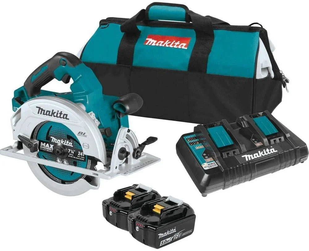 X2 XSH06PT Makita 7-1/4 Circular Kit Brushless Saw Cordless 36V Lithium-Ion 18V LXT 5.0Ah