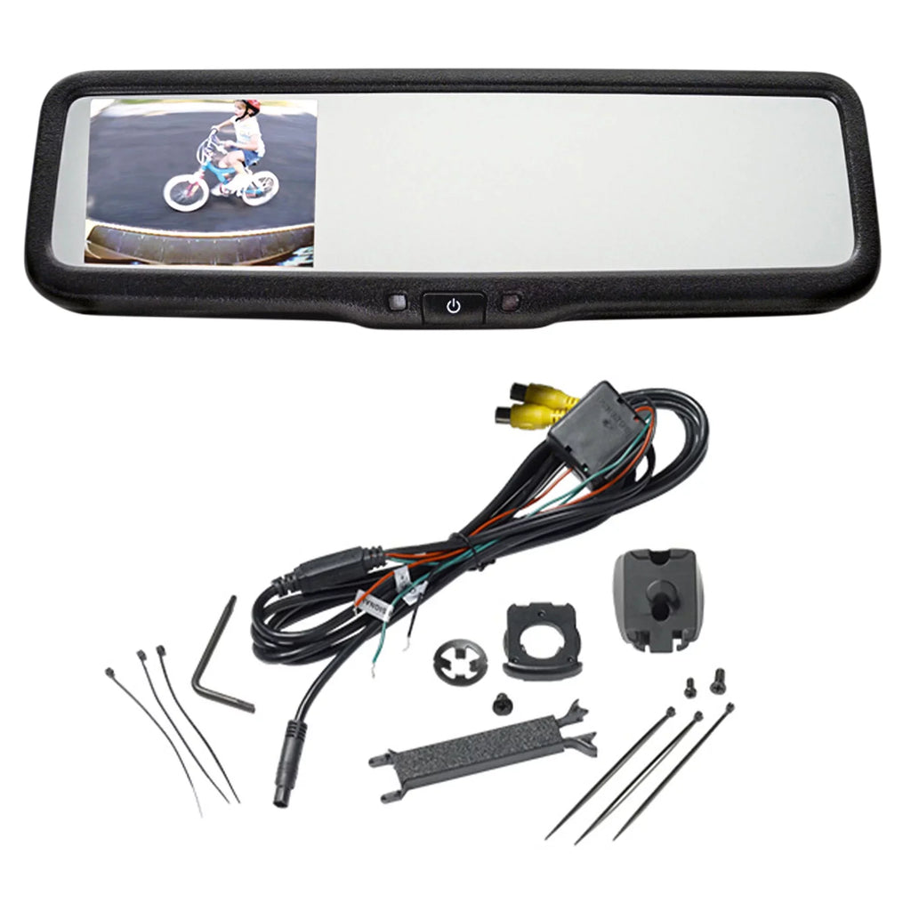 Monitor Mirror up 3.5-inch Replacement Universal w/ and camera Rearview screen back OEM-Style
