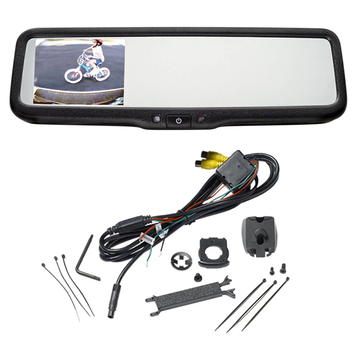 Monitor Mirror up 3.5-inch Replacement Universal w/ and camera Rearview screen back OEM-Style