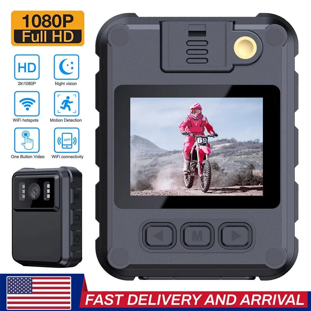 JLLOM Body Vision Night and with Police IR Camera Mini 1080P - DVR Video Audio Camcorder