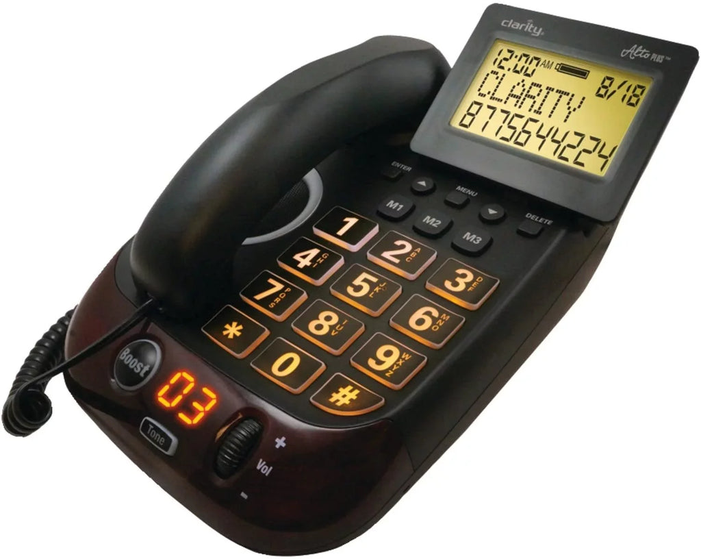 Loud Extra Clarity Black Speakerphone, Big CID AltoPlus Button
