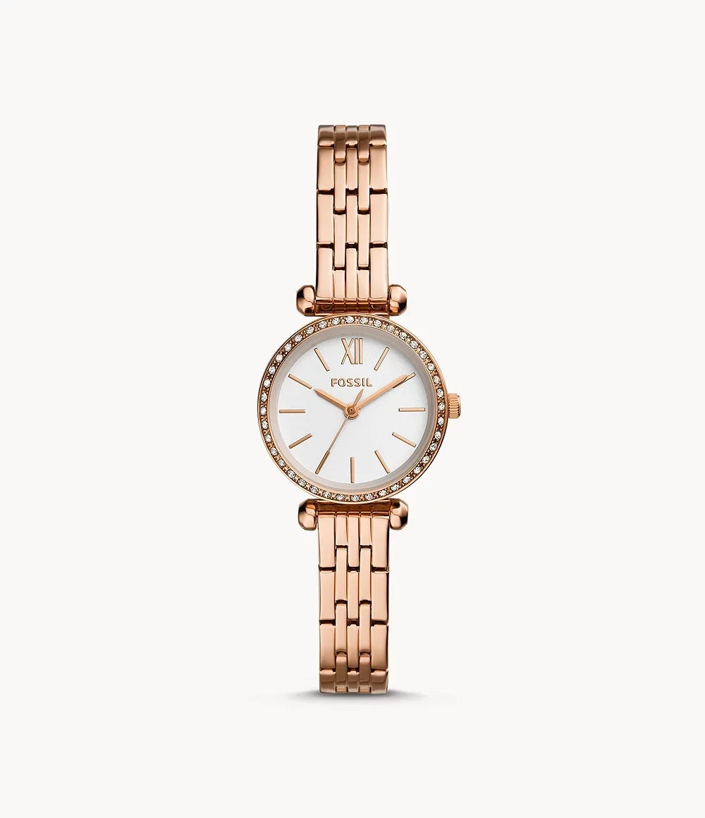 Steel Mini Fossil Watch Stainless Three-Hand Gold-Tone Tillie Rose BQ3502