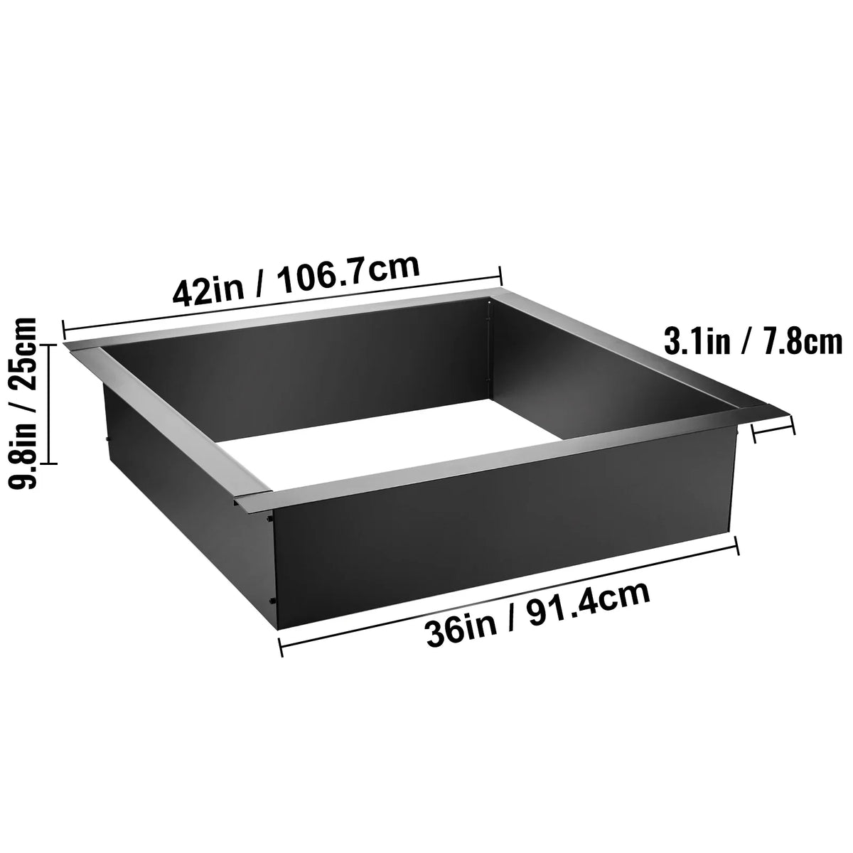 Duty Fire 36" Bonfire Ring, DIY Pit with Insert, Patio, Fire Fire Insert Square with Outdoor, Installation Ring, Heavy Simple for BENTISM Liner Tongs Backyard Pit Steel