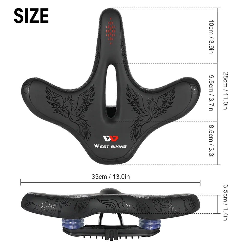 Women Seat Bike Cushion Men Saddle Pad Waterproof Waterproof Saddle WEST MTB Saddle WEST Women BIKING Wide Saddle,Bike Road Men