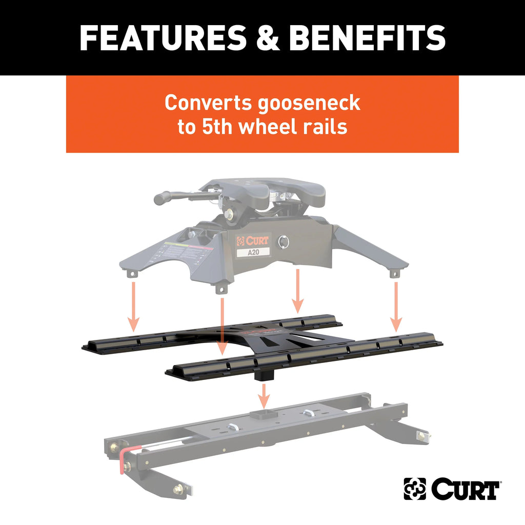 Adapter X5 Gooseneck-to-5th-Wheel CURT Plate