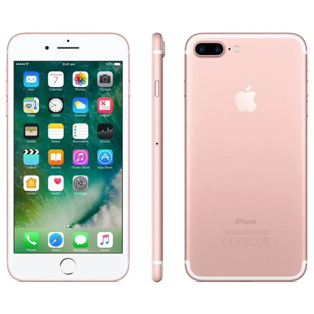 Pre-Owned Rose (Fair) Carrier Gold Unlocked 7 Plus iPhone Apple - - 32GB