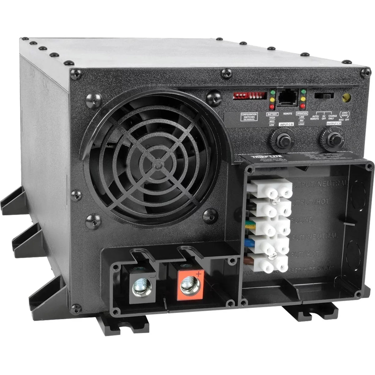 12V Charger APS w/ 12VDC Hardwired DC AC - - 120V - Power:2kW 2000W Transfer Switching / Auto Inverter Tripp 120V ATS Continuous Lite