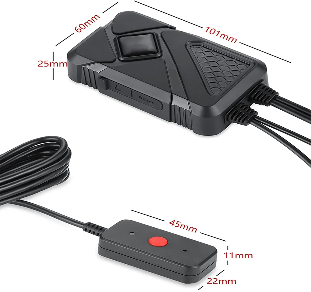 Wide Angle Recording Dash Waterproof Camera Camera 120° Wi-Fi, Motorcycle Waterproof Front Lens with 1080P GPS and HD Rear