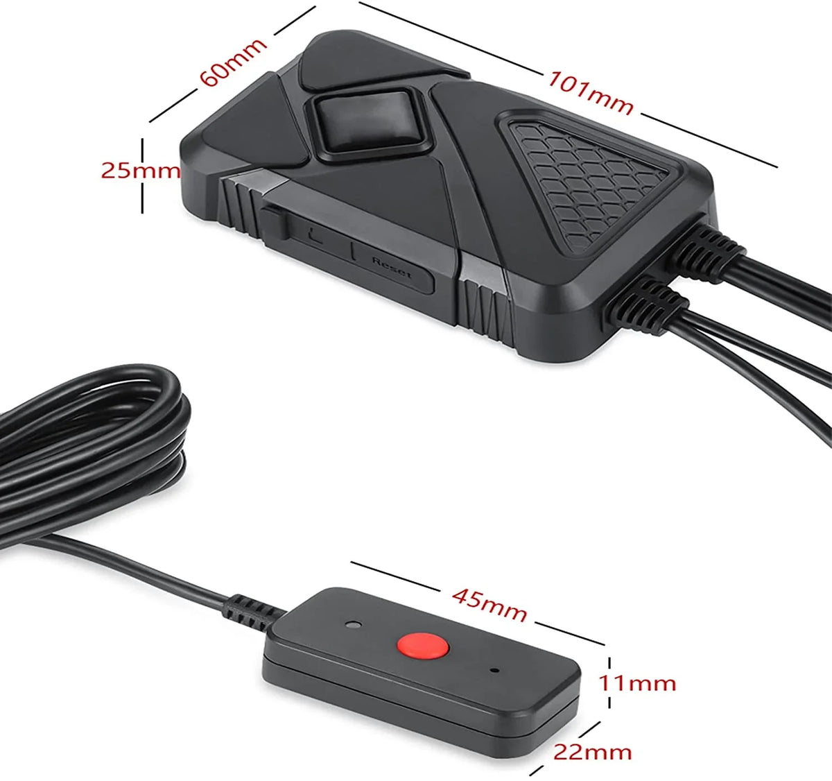 Wide Angle Recording Dash Waterproof Camera Camera 120° Wi-Fi, Motorcycle Waterproof Front Lens with 1080P GPS and HD Rear