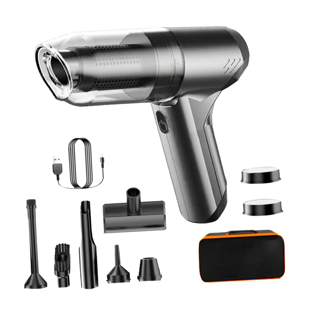 Cordless with Compact Bag Brush gray Portable Floor Handheld bag with with Vacuum Storage