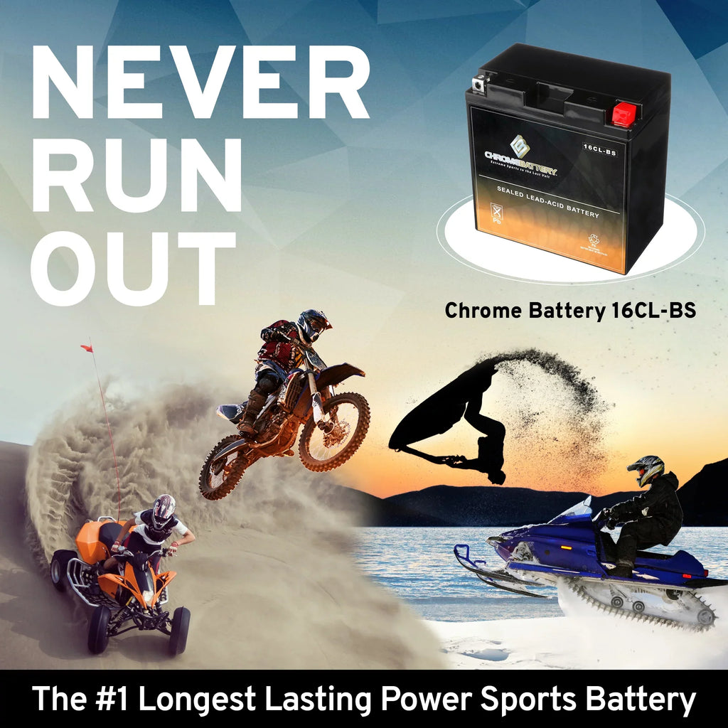 Pwc Kawasaki Chrome Yb16cl-bs Ts, Ski) Js300 Sx Battery Year Battery (86-91) for (jet