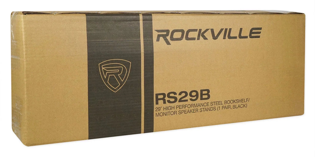 and Pair Stands Steel Studio Monitor RS29B Rockville Bookshelf Black 29" Speaker -