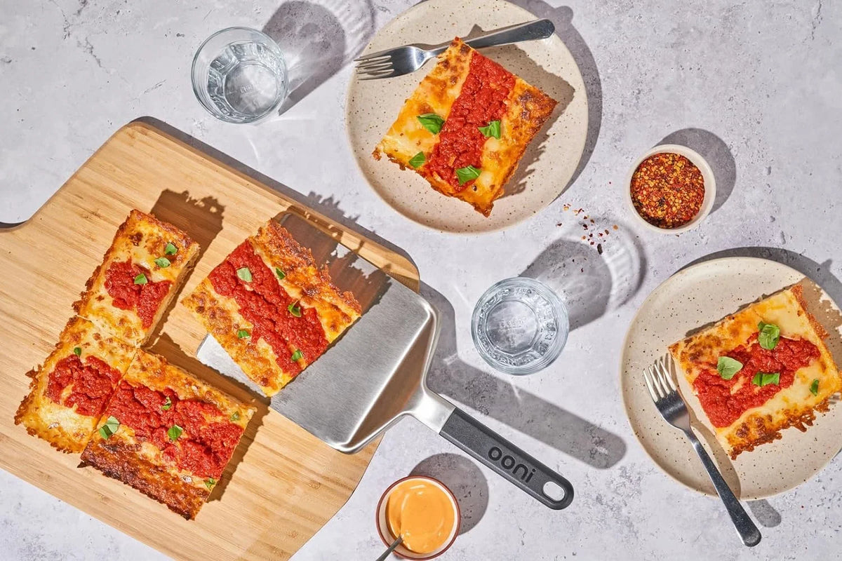 Pizza Kitchen Tools Pizza Stainless Detroit Accessories, Style Cutter, Utensil, Pan Rectangular Pan - Pizza Oven Spatula, Spatula Spatula Steel Grill