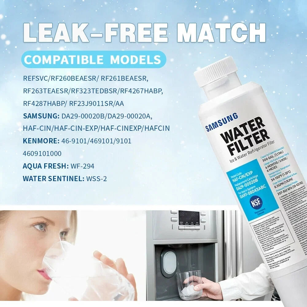 Compatible with Refrigerator DA29-00020B Filter Water HAF-CIN/EXP