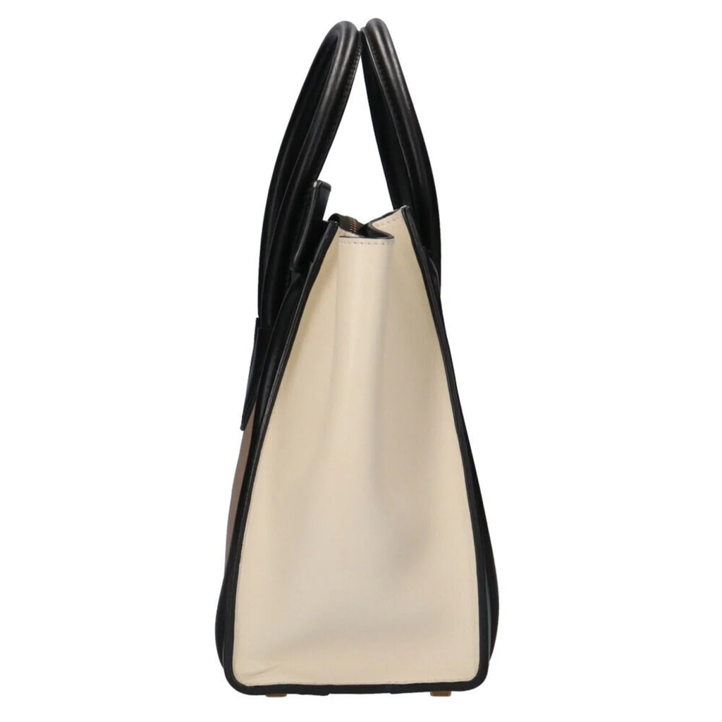 Celine Micro Shopper Leather Beige Luggage Handbag Ladies (Good) Pre-Owned