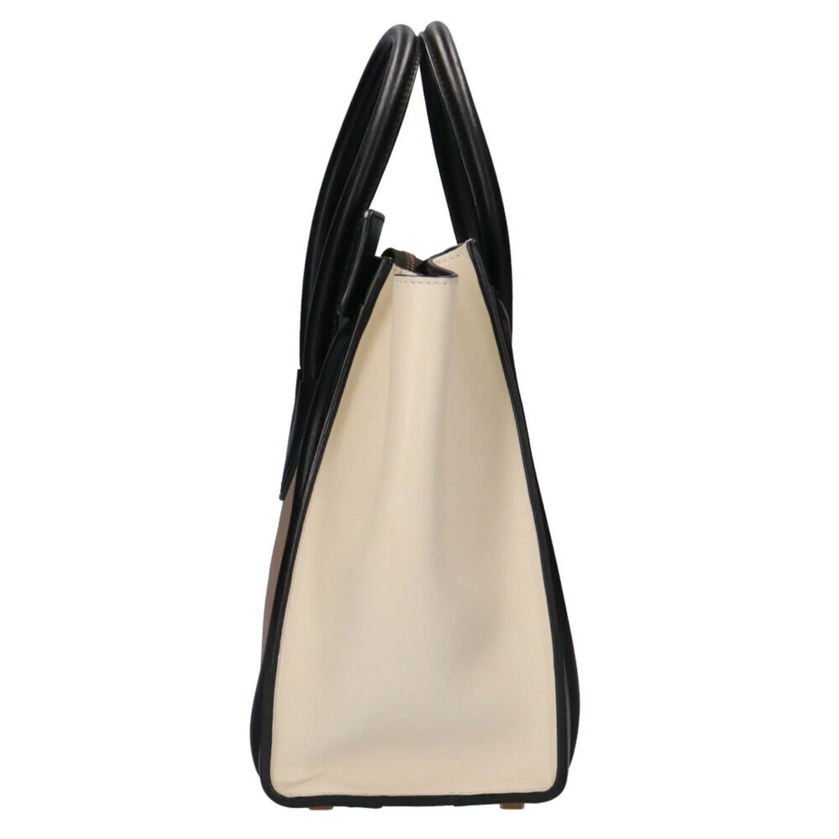 Celine Micro Shopper Leather Beige Luggage Handbag Ladies (Good) Pre-Owned
