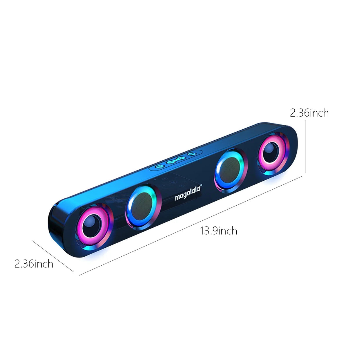 Dual Home Karaoke Desktop Sound Colorful Strip in Bar Speaker Long Tv Sound Wireless Adapter Subwoofer Clearance Sound High Ersazi Power Video Black Speaker Bluetooth