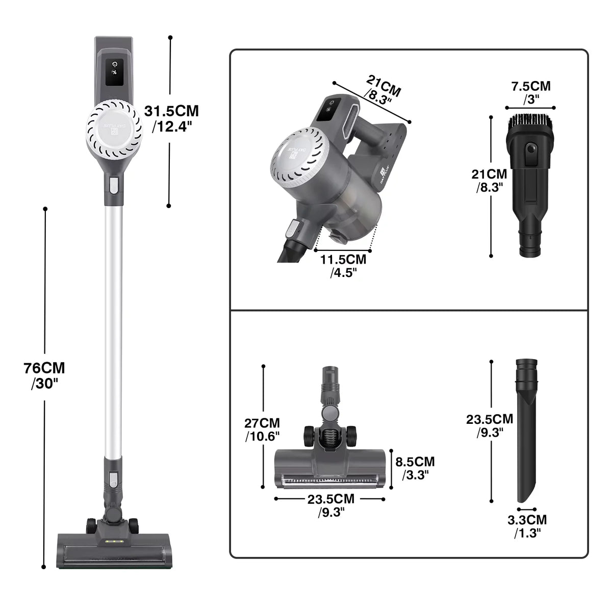 Dayplus Cleaner, 30 Vacuum for HEPA to Up Home Upright Stick Runtime, Mins in Filtration Powerful Cleaners Cordless 1 6 with Lithium Batteries, Vacuum 2000mAh