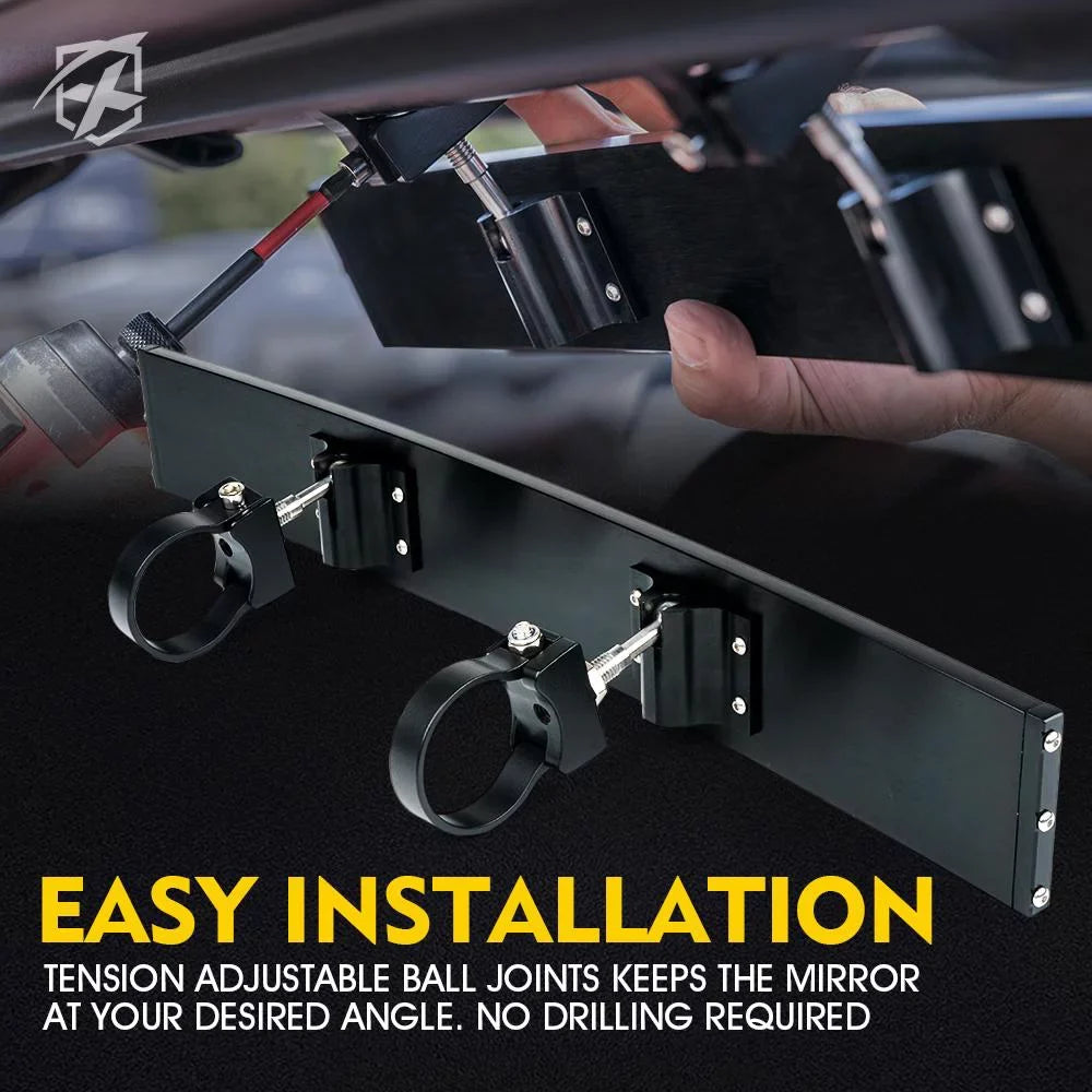 Wide-angle Adjustable for Mirror 900 17.5" XP RZR 1000 UTV 800 Center View Xprite Rear mirror Polaris Aluminum