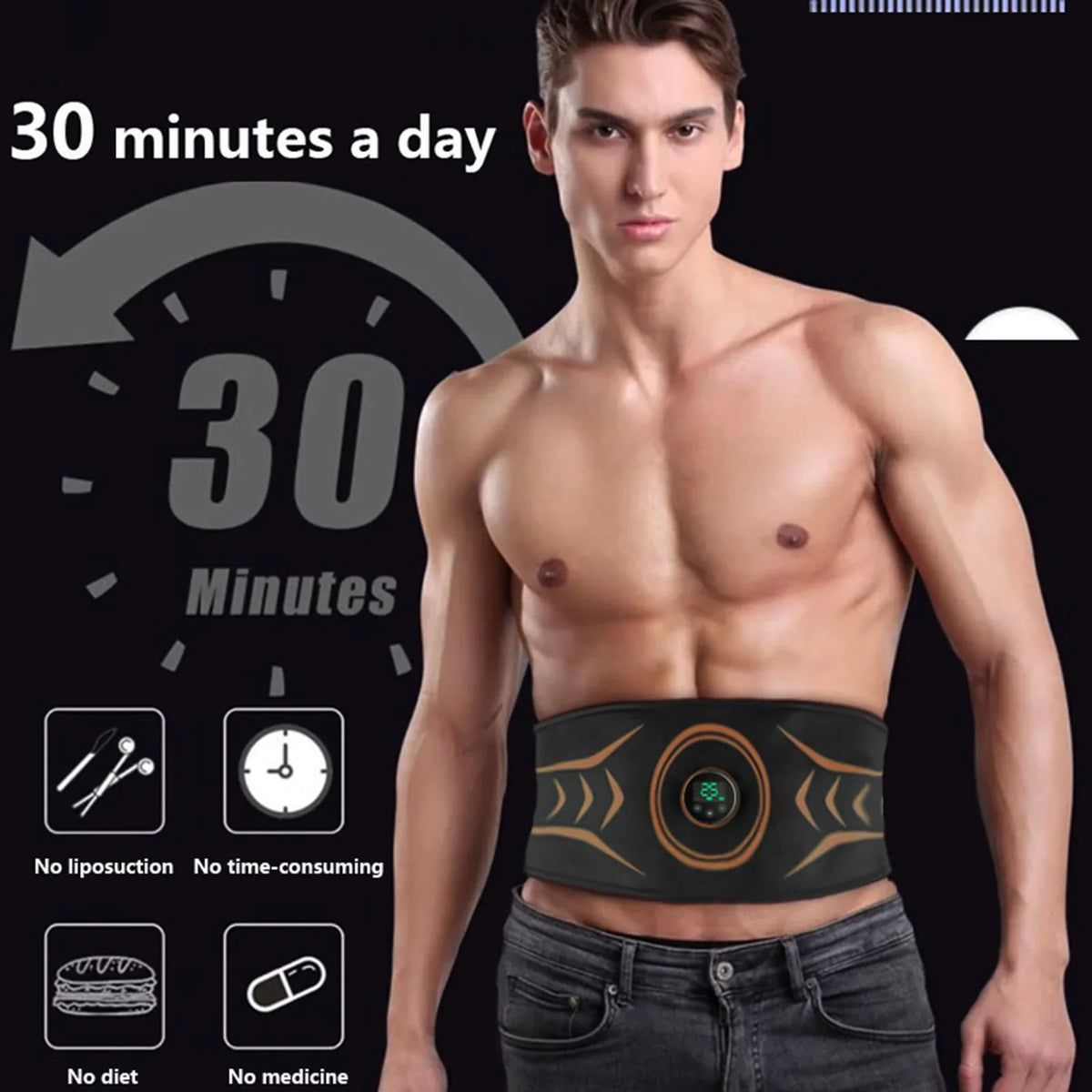 Suitable Radirus Workout Belt Belt Abs Equipment Workout Fitness Muscle Suitable Belt,Enhance Fat Muscle Fitness Belt Equipment Fitness Abs Suitable Tone Fitness Stubborn Abs Dazzduo Belt