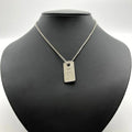(Good) Women's Dior Rhinestone IT1TZZH18V36 Christian Color Silver Pre-Owned Plate Necklace