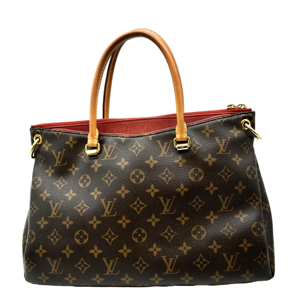 MM Shoulder Canvas Bag LOUIS Monogram Brown Pre-owned VUITTON Pallas