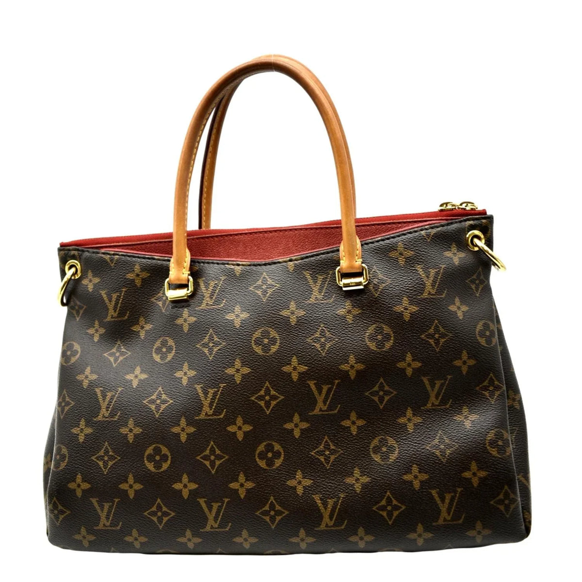 MM Shoulder Canvas Bag LOUIS Monogram Brown Pre-owned VUITTON Pallas