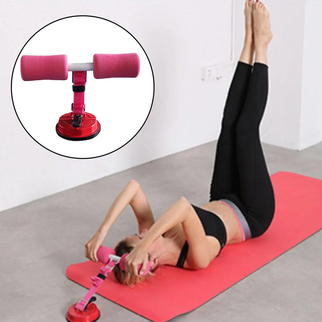 Floor Up Exercise Bar Belt Thigh pink Stand Abs Suction with Sit