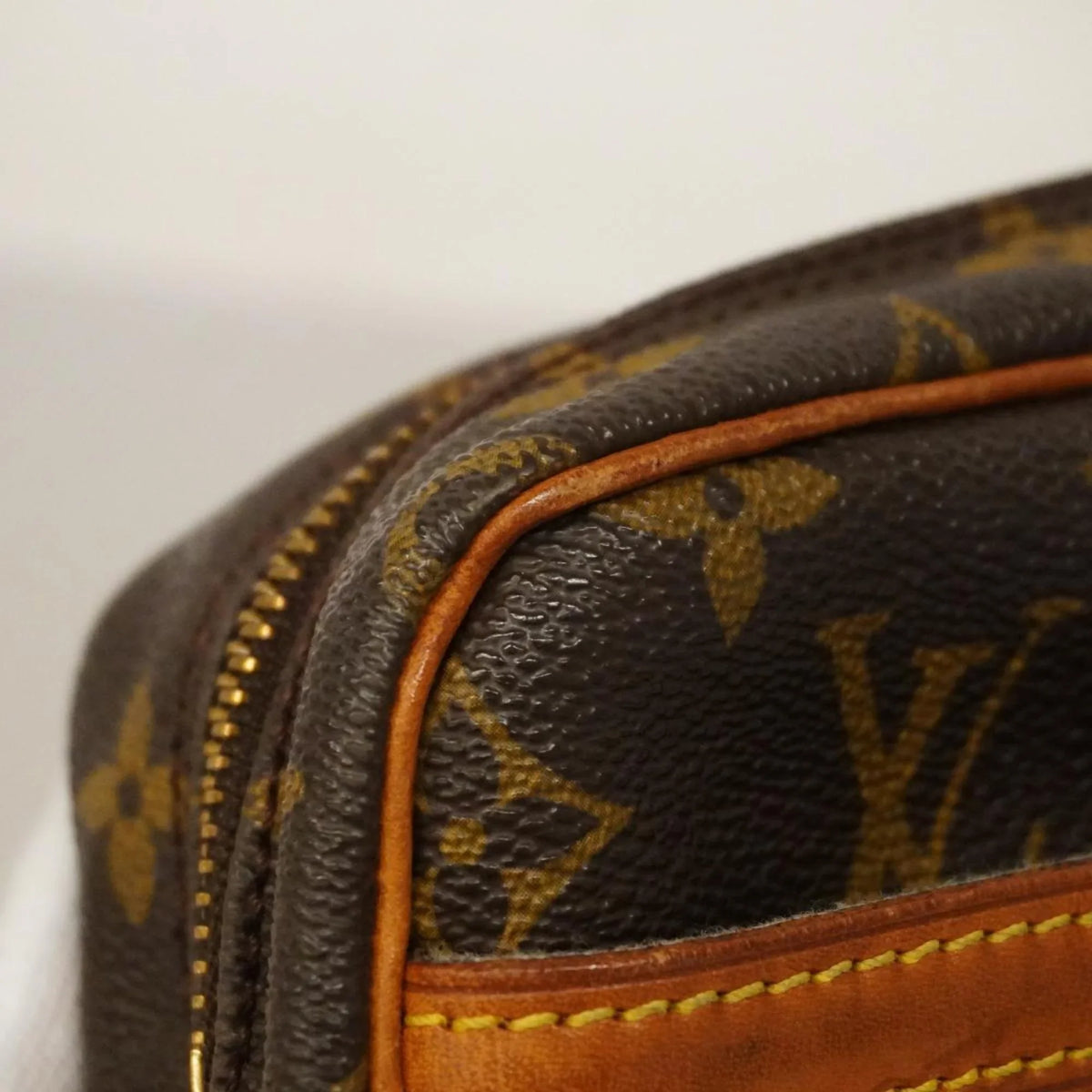 Louis (Good) MM Pre-Owned Vuitton Shoulder Jeune Brown M51226 Monogram Fille Bag Ladies
