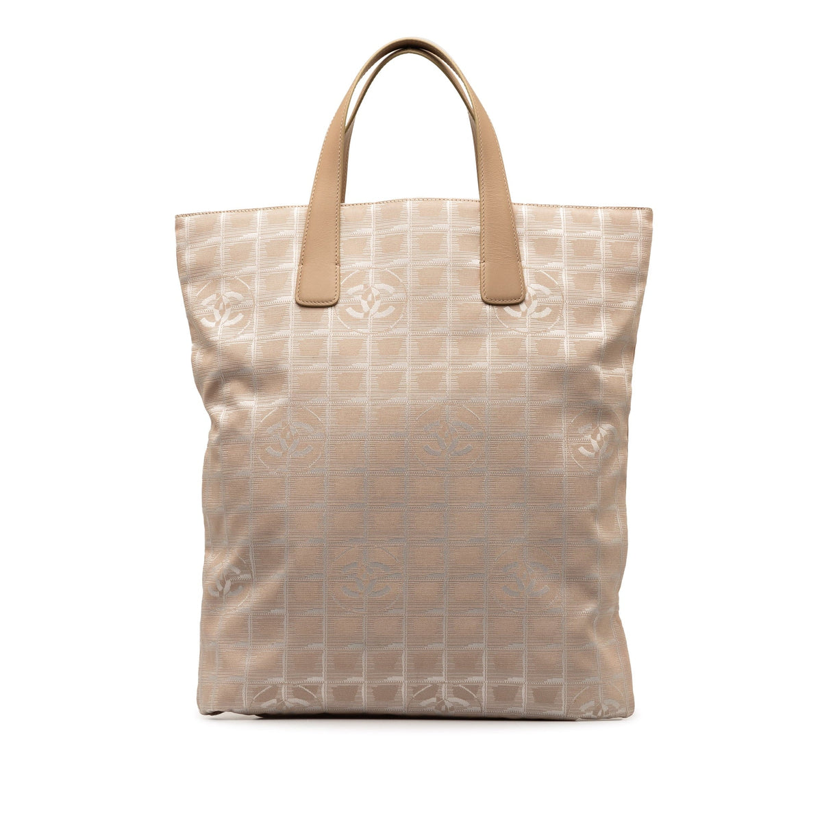 Chanel New Line Authenticated (Good) Fabric Brown Bag Nylon Tote Pre-Owned Travel Unisex Tote