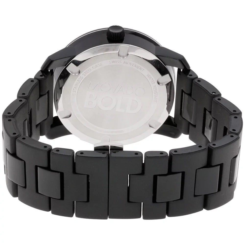 Watch Stainless 3600099 TR90/Polyurethane Bold Movado 42 Dial mm Mens Steel Black