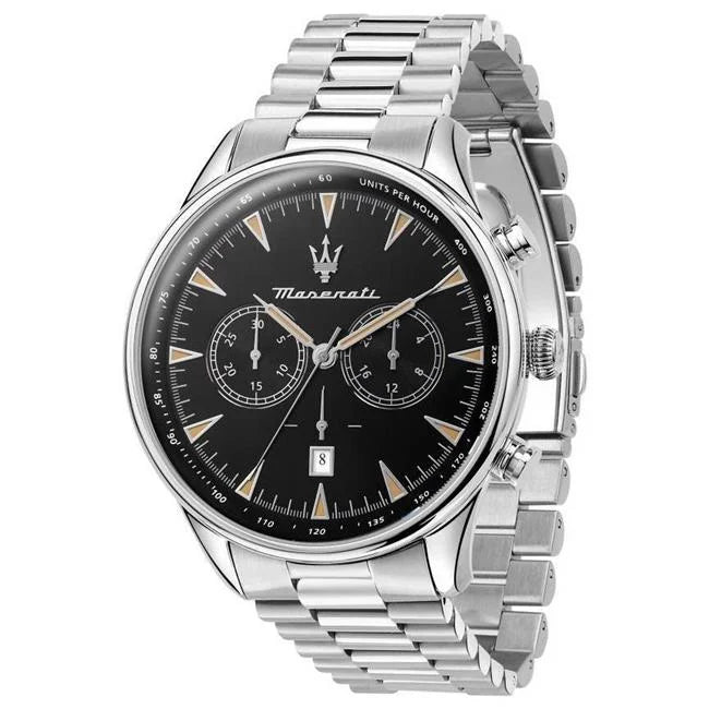 Watch Black Quartz Blue Adult Chronograph Dial - 100M for Men Tradizione