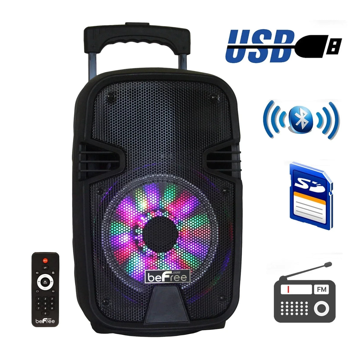 Speaker BT Inch Sound 8 Portable Party beFree