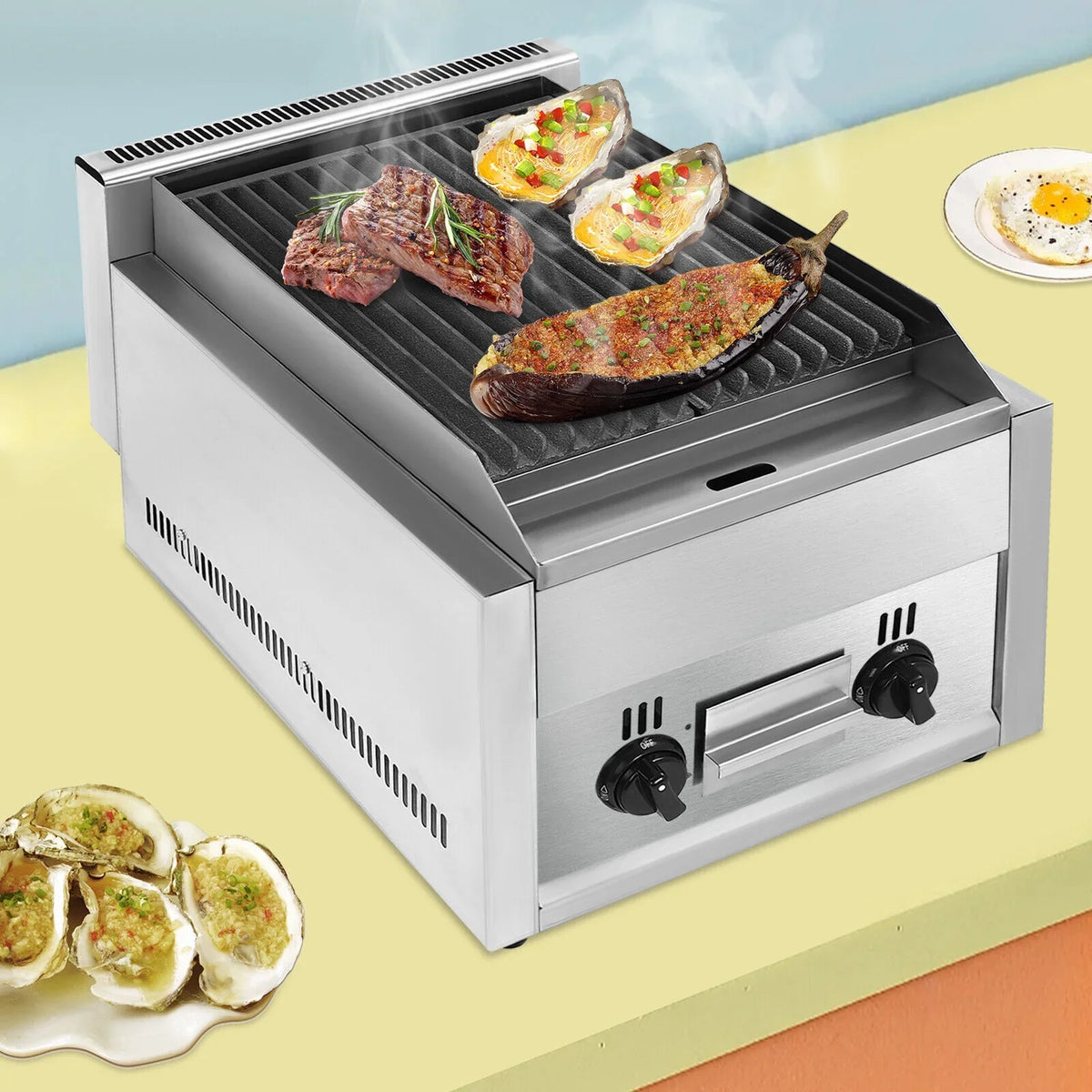 Steel Gas FY-977 Grill Propane Intdoor Outdoor/ Stainless Liquid Grills Built-in