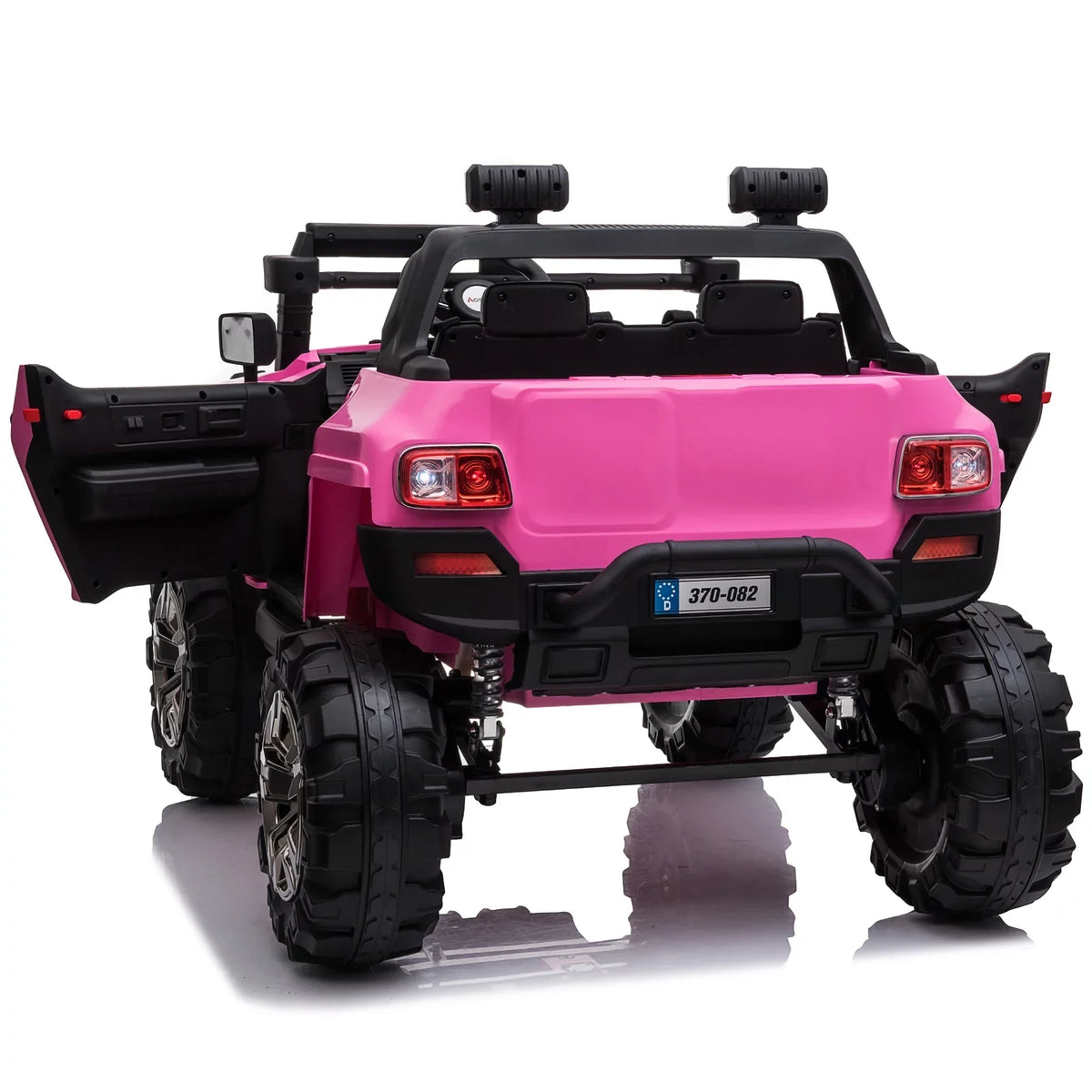 Pink Police Car SUV 2-Seater Truck Ride Remote Kids with Parental Toy On Aosom Control, Electric 12V